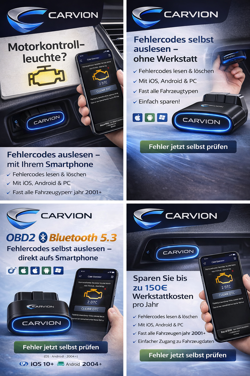 Carvion OBD2 Bluetooth Diagnose Scanner
